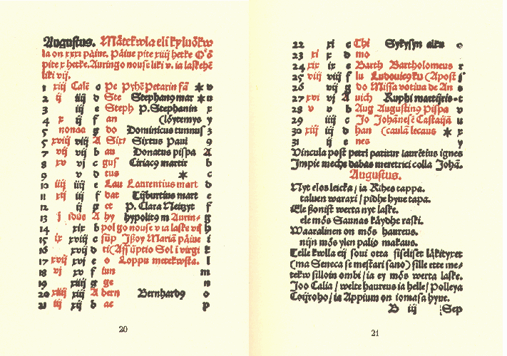 Agricolan rukouskirja - Elokuu