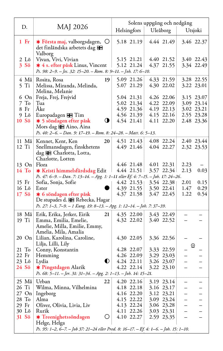 Kalender 2026 kalender-2026