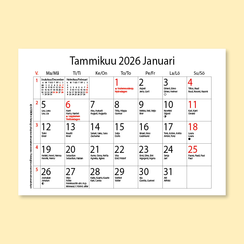 Asterion perus 2026 pikkukuukausin (suomi-ruotsi)