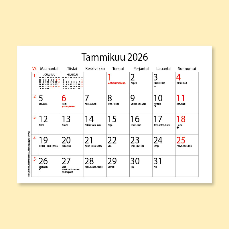Asterion perusmalli 2026 pikkukuukausin (suomi)