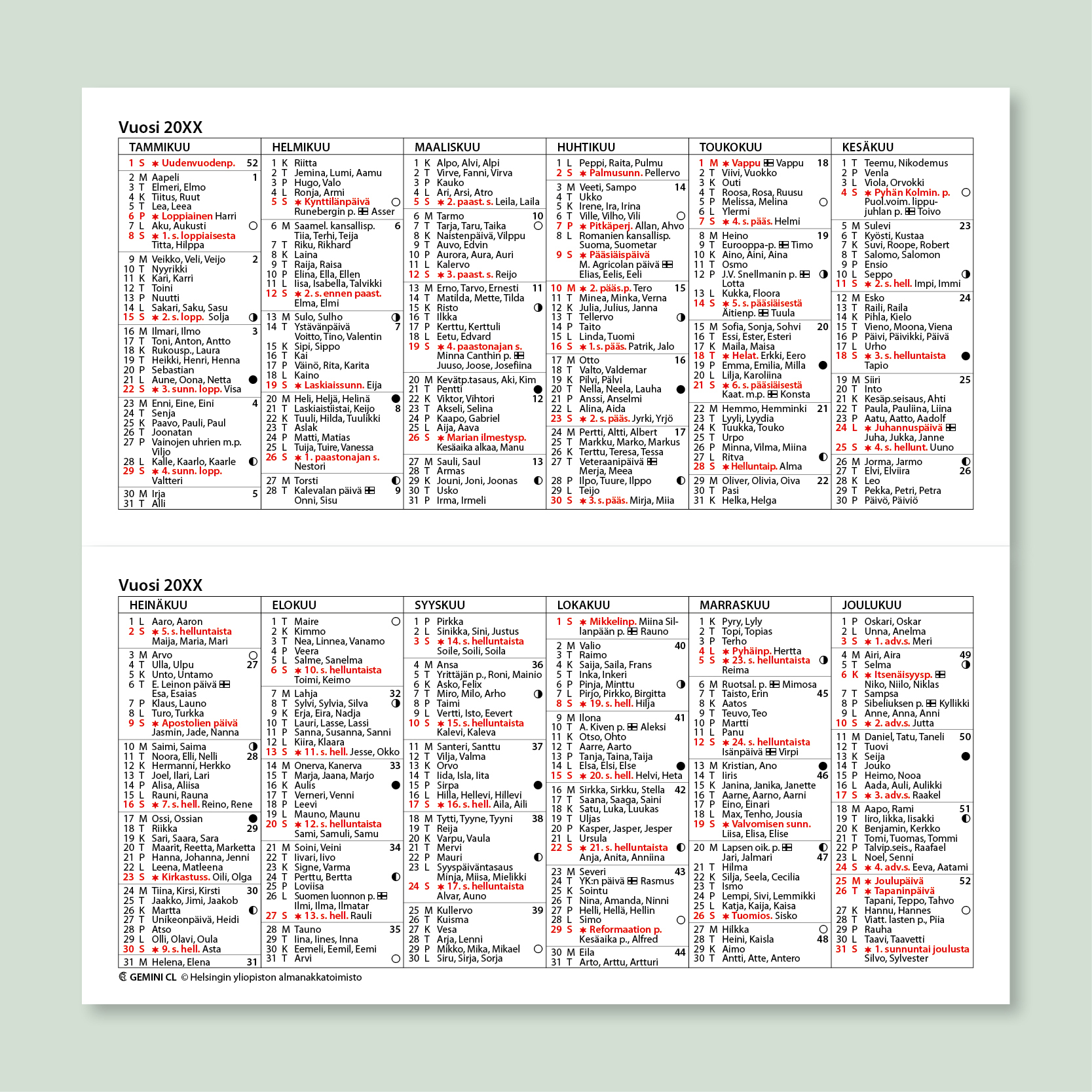Gemini extra leveä 2028 (suomi)