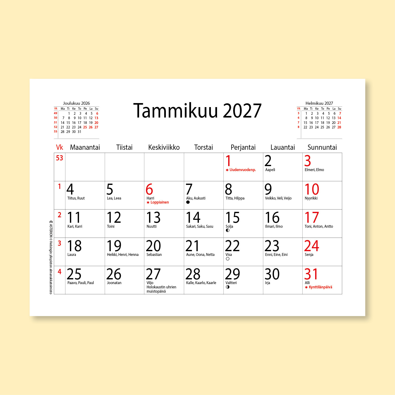 Asterion keskimatala 2027 pikkukuukausin (suomi)