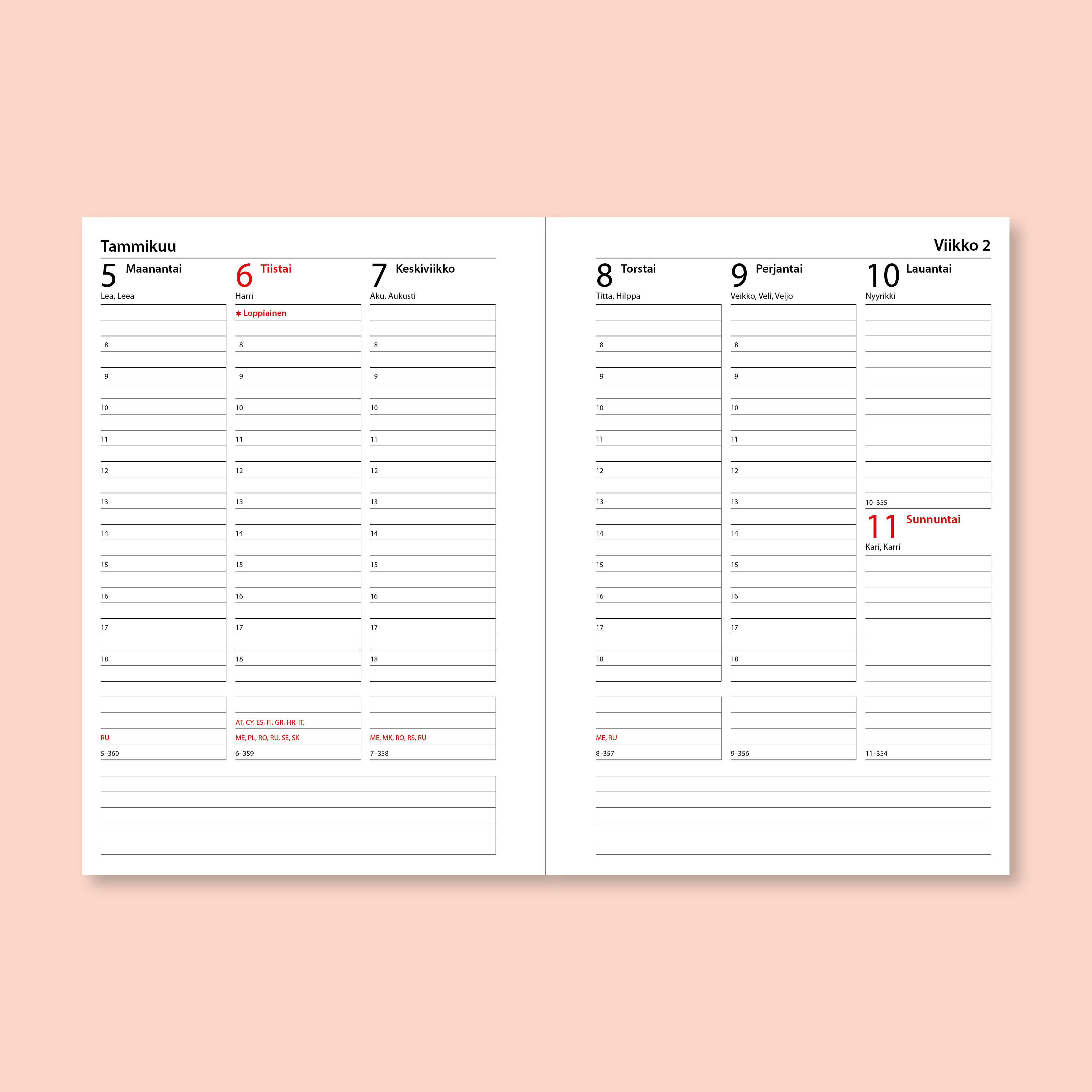 A5-kalenteri 2027 (suomi)