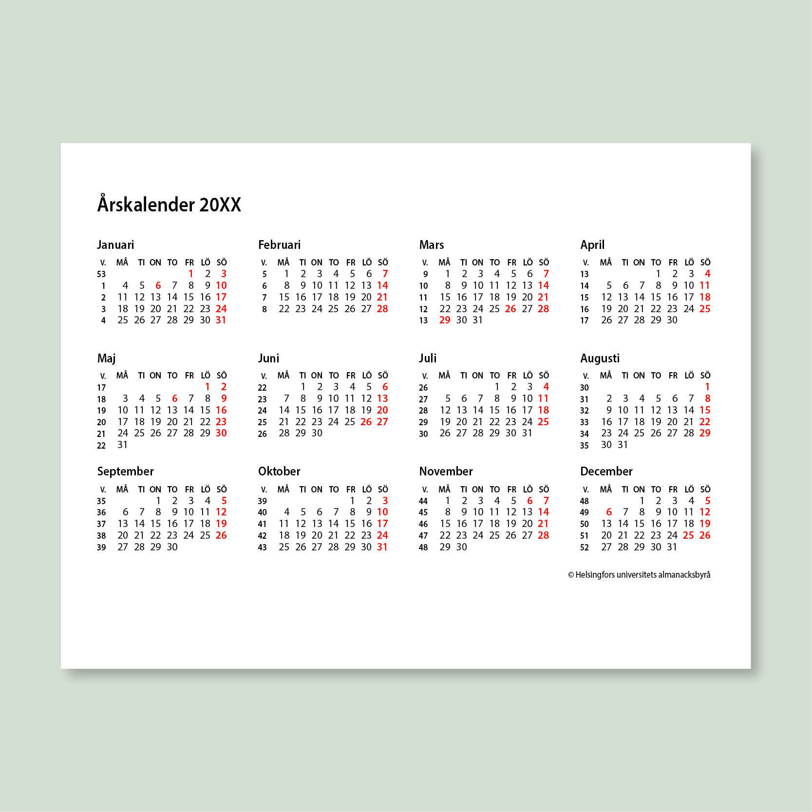 Vuosiruudukko B 2028 (ruotsi)