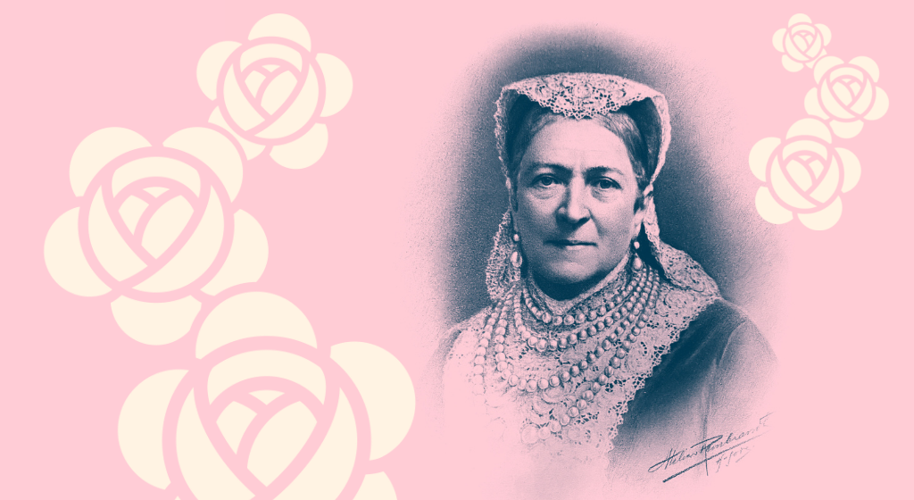 Ole Aurora -kampanjan tunnus, jossa Aurora Karamzinin kuva